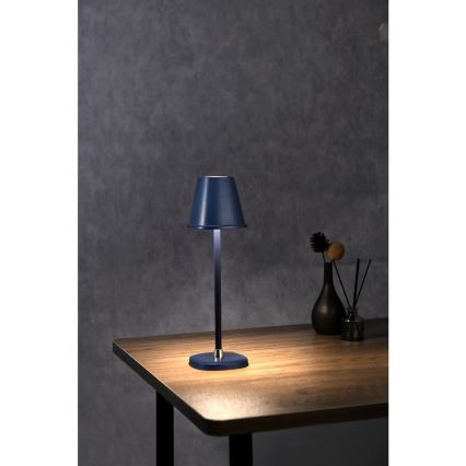 Candeeiro de mesa LED com regulação LED/3W/1800 mAh azul escuro