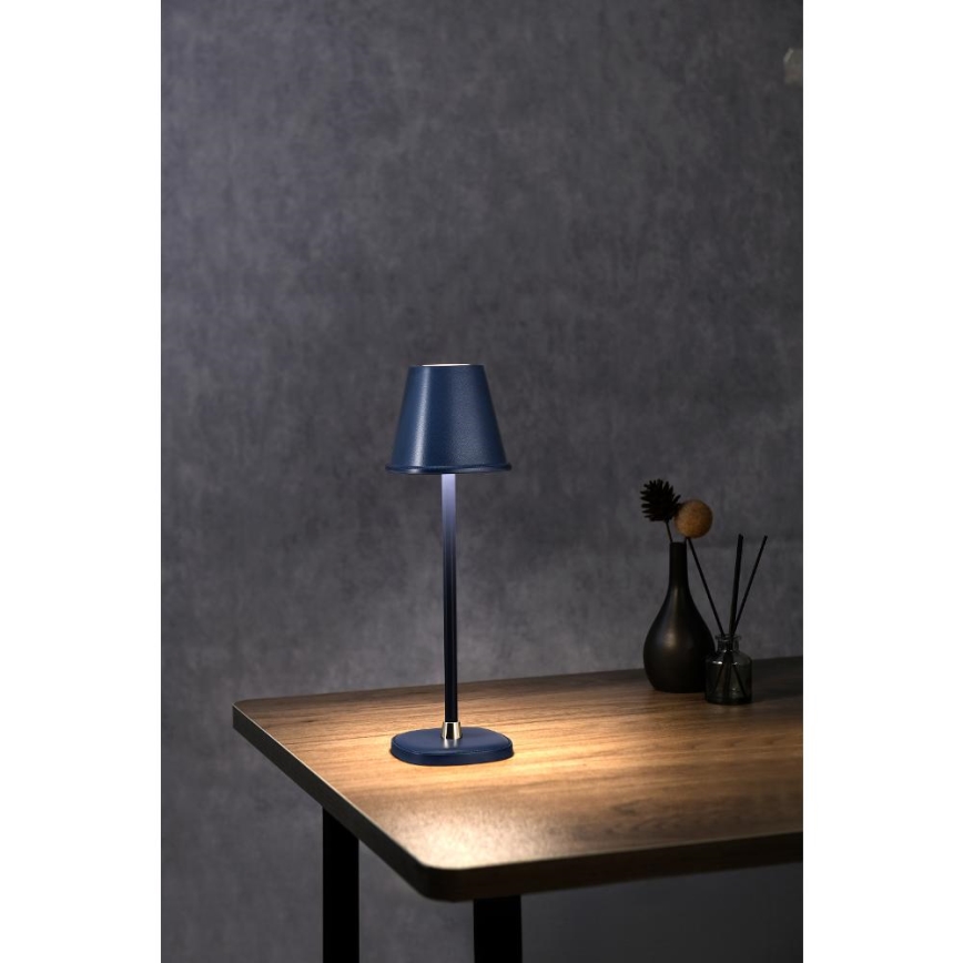 Candeeiro de mesa LED com regulação LED/3W/1800 mAh azul escuro
