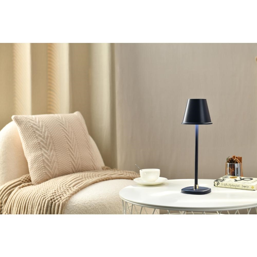 Candeeiro de mesa LED com regulação LED/3W/1800 mAh azul escuro