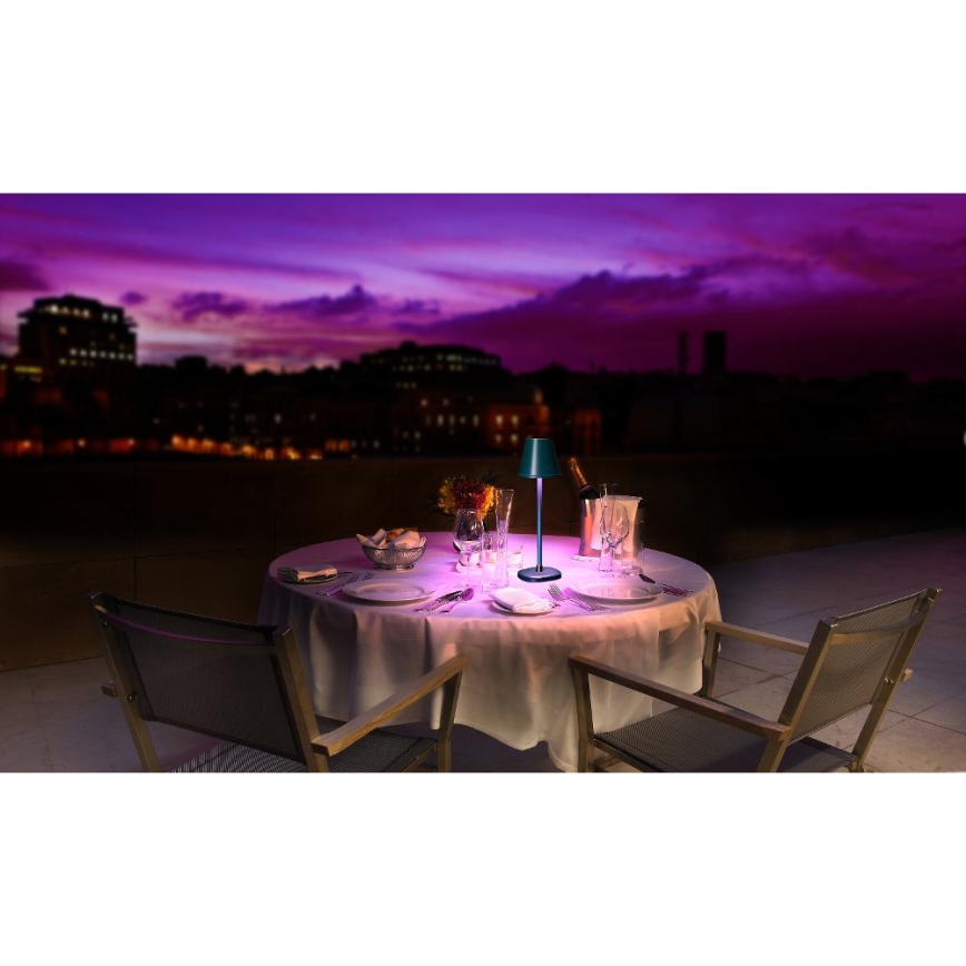 Candeeiro de mesa LED com regulação LED/3W/1800 mAh azul escuro