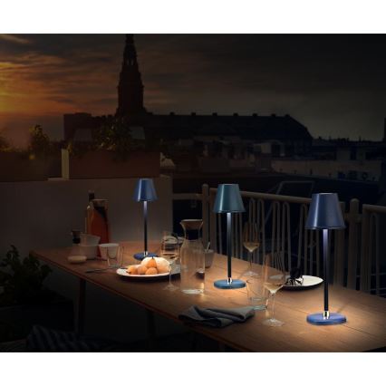 Candeeiro de mesa LED com regulação LED/3W/1800 mAh azul escuro