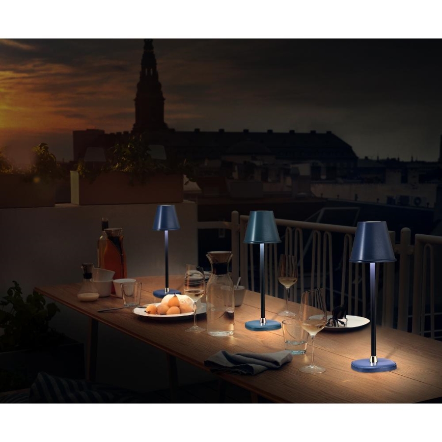 Candeeiro de mesa LED com regulação LED/3W/1800 mAh azul escuro