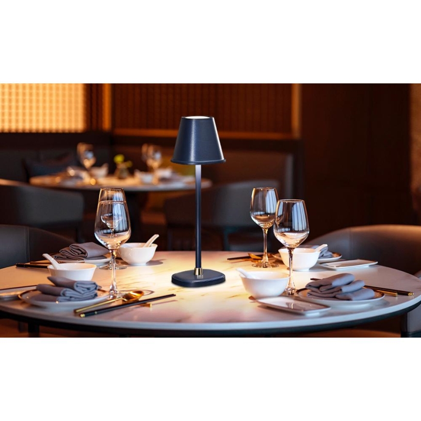Candeeiro de mesa LED com regulação LED/3W/1800 mAh azul escuro