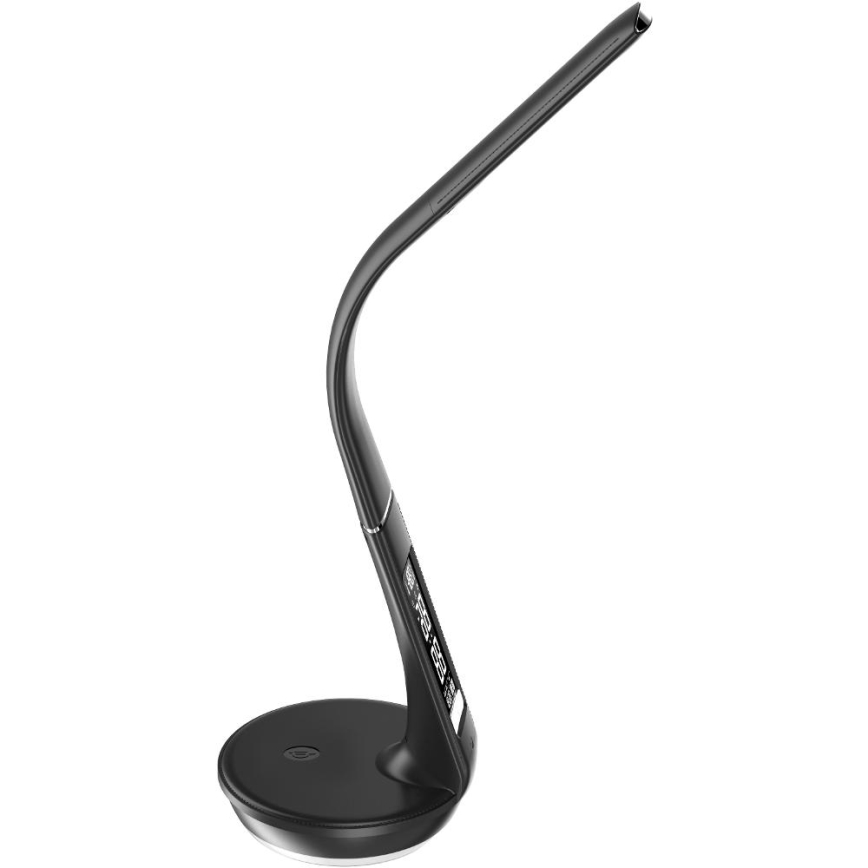 Candeeiro de mesa LED com regulação e carregamento sem fios Qi 5W e ecrã LED/6W/230V 3000/4000/6000K preto