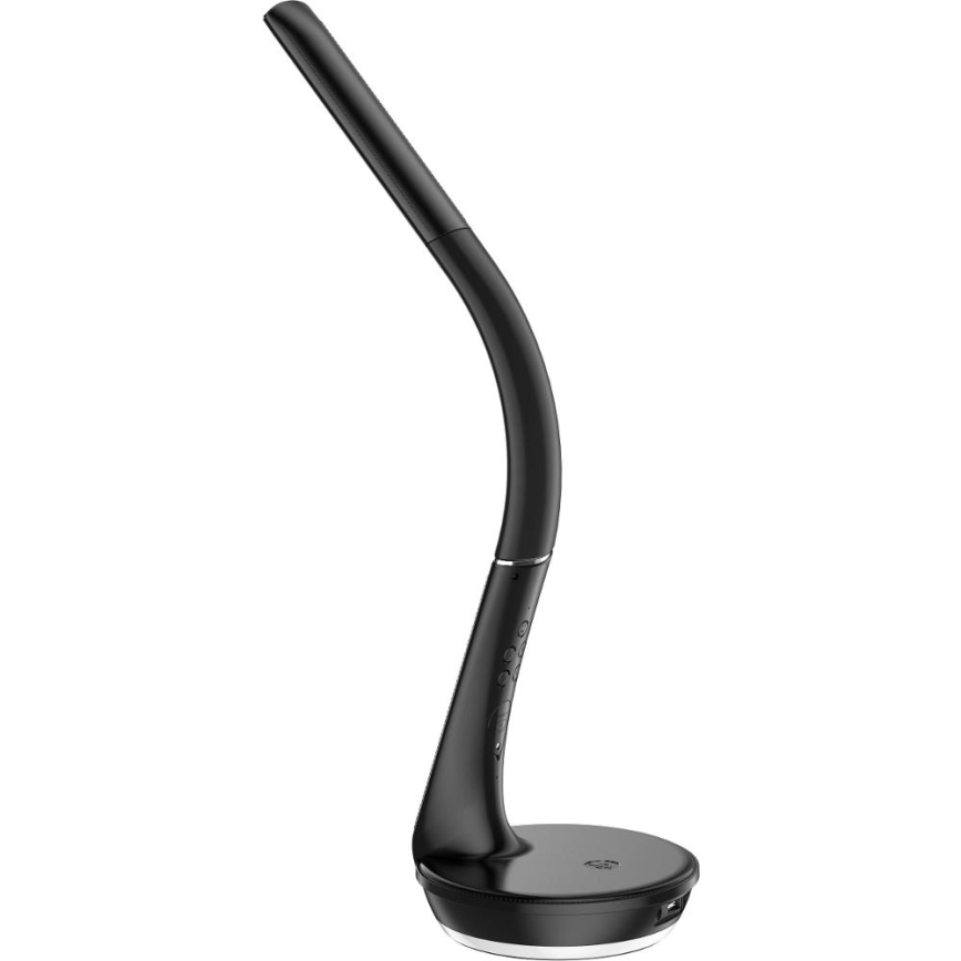 Candeeiro de mesa LED com regulação e carregamento sem fios Qi 5W e ecrã LED/6W/230V 3000/4000/6000K preto