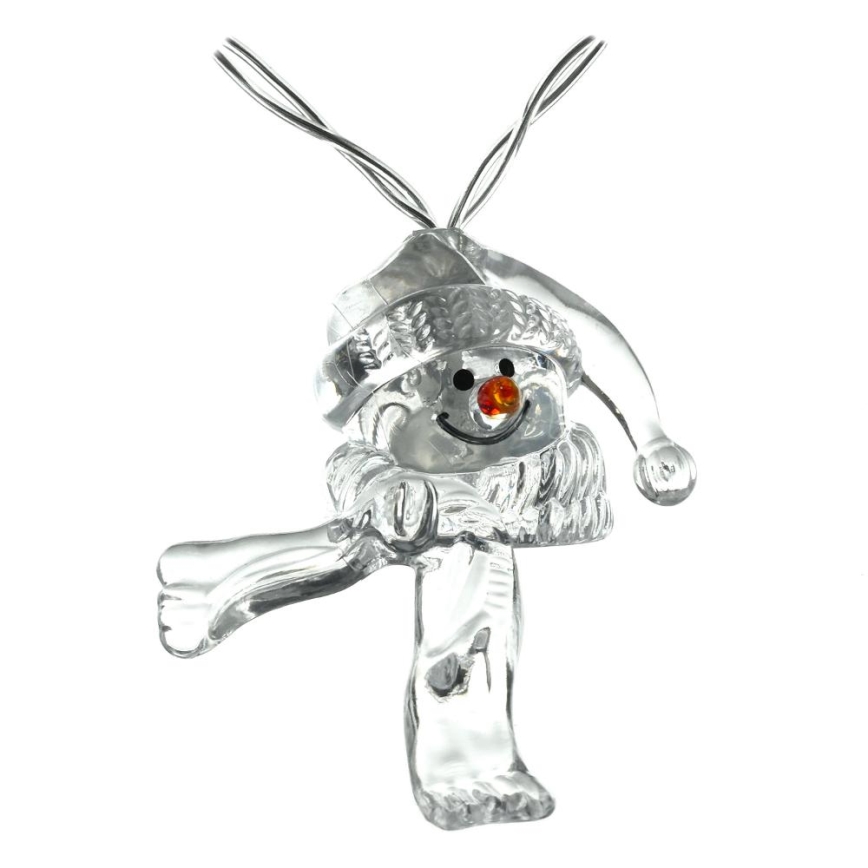 Corrente de Natal LED 10xLED/2xAA/branco quente 1,65m boneco de neve