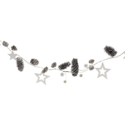 Corrente de Natal LED 10xLED/3xAA 2,5m branco quente