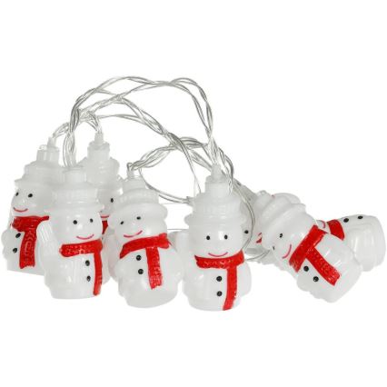 Corrente de Natal LED 20xLED/3xAA/branco quente 3,3m boneco de neve