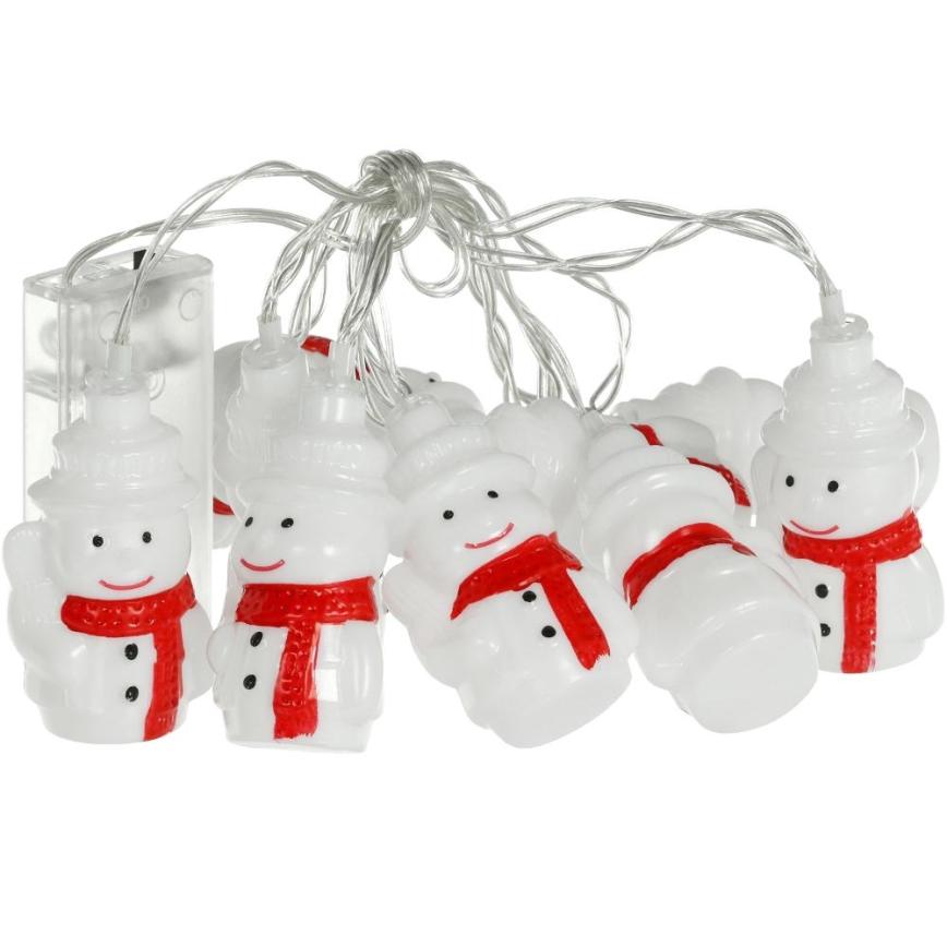 Corrente de Natal LED 20xLED/3xAA/branco quente 3,3m boneco de neve