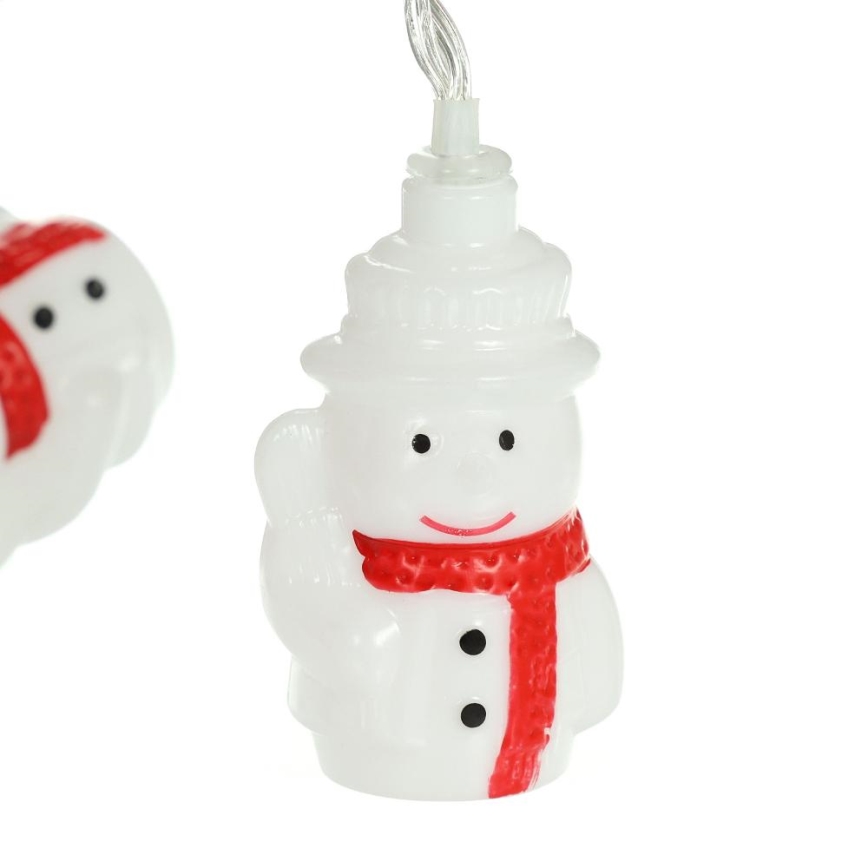 Corrente de Natal LED 20xLED/3xAA/branco quente 3,3m boneco de neve