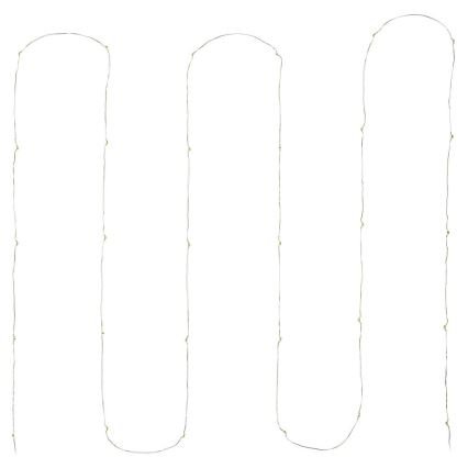Corrente de Natal LED 30xLED/3xAA 3,3m branco quente