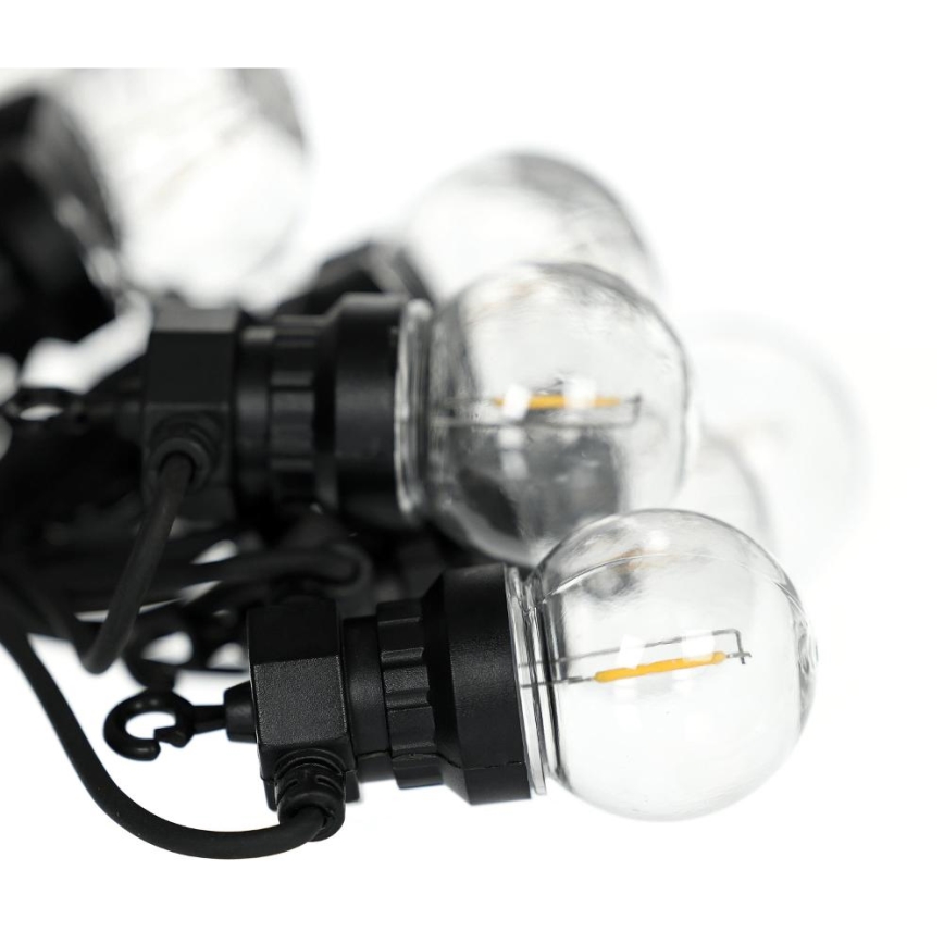 Corrente decorativa exterior LED GRINALDA G45 10xE27/230V 8m IP44 branco quente