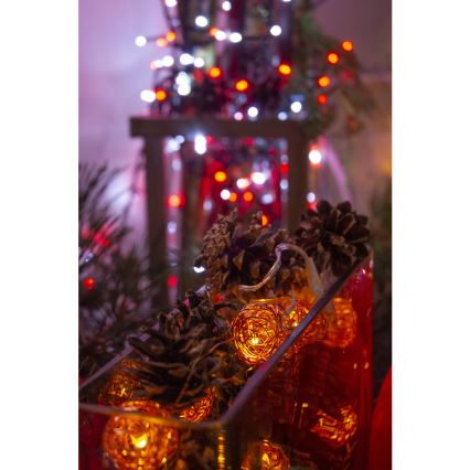 Corrente decorativa LED 10xLED/2xAA branco quente