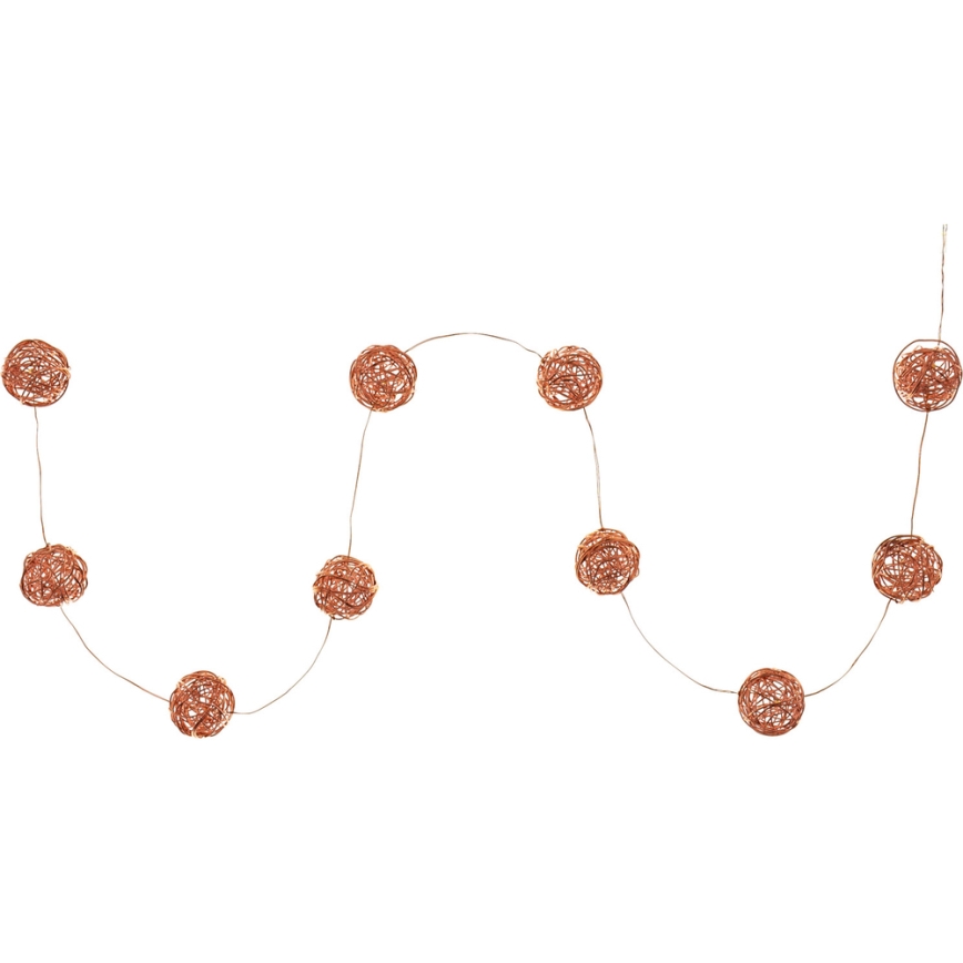 Corrente decorativa LED 10xLED/2xAA branco quente
