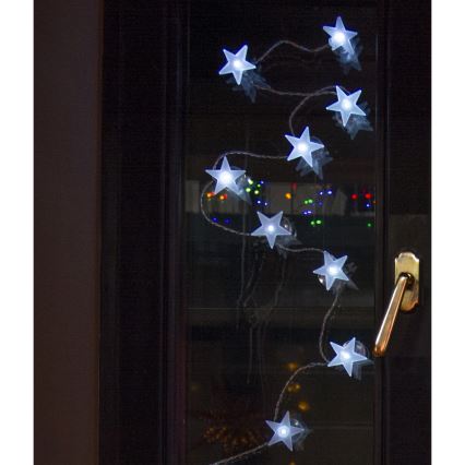Corrente decorativa LED com ventosas 10xLED/2xAA 1,8m branco frio