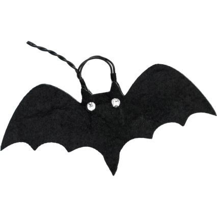 Corrente decorativa LED HALLOWEEN 10xLED/2xAA/branco quente 1,3m morcegos
