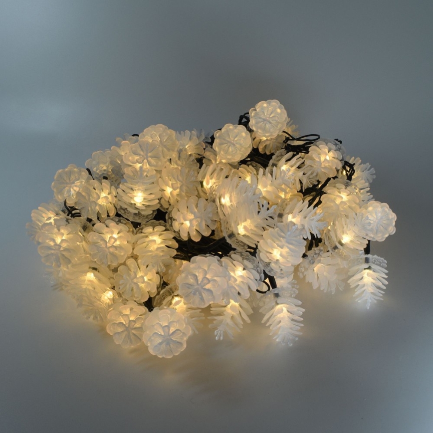 Corrente exterior de Natal LED 80xLED/25m IP44 branco quente