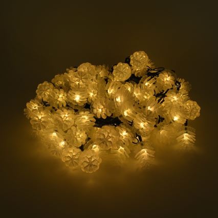 Corrente exterior de Natal LED 80xLED/25m IP44 branco quente