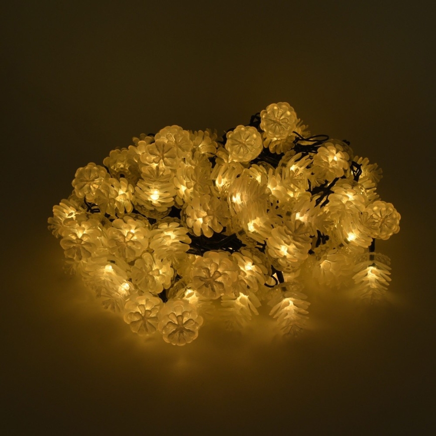 Corrente exterior de Natal LED 80xLED/25m IP44 branco quente