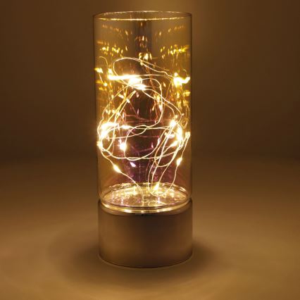 Decoração com corrente LED 3xAA branco quente