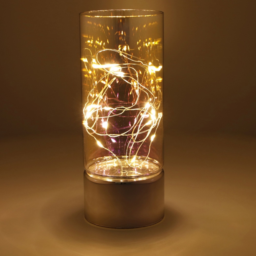 Decoração com corrente LED 3xAA branco quente