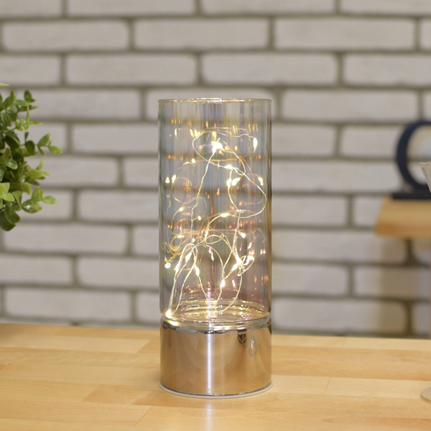 Decoração com corrente LED 3xAA branco quente