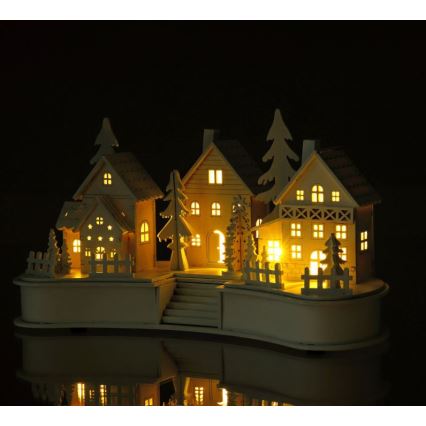 Decoração de Natal LED/2xAA aldeia