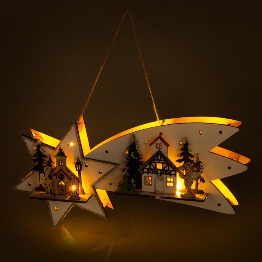 Decoração de Natal LED/2xAA cometa LED