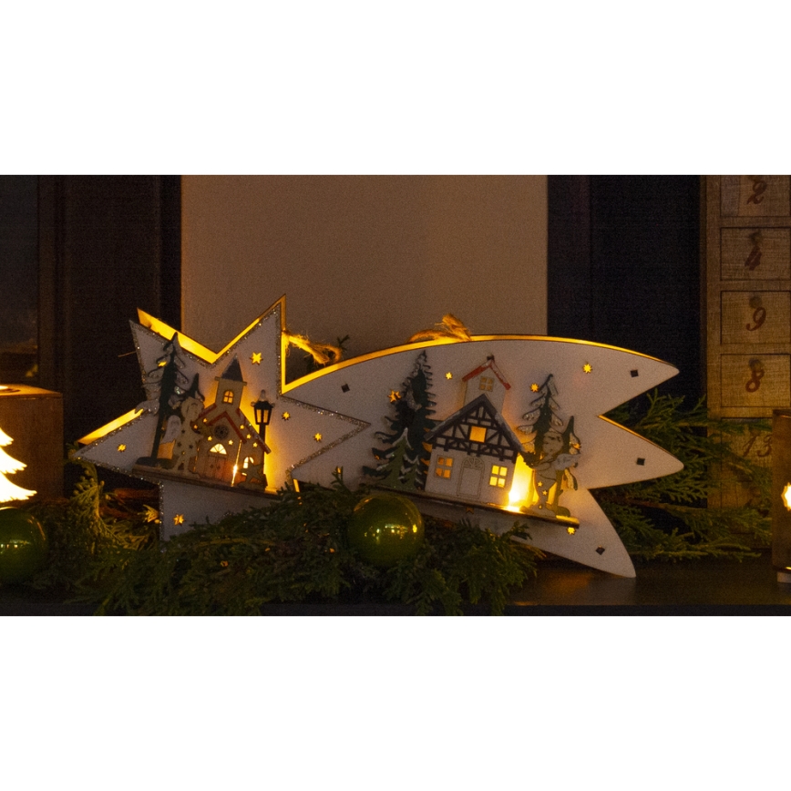Decoração de Natal LED/2xAA cometa LED