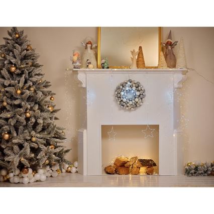 Decoração de Natal LED (boneco de neve com bola de neve) LED/2xLR44/branco quente