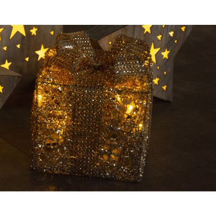 Decoração de Natal LED LED/2xAA presente
