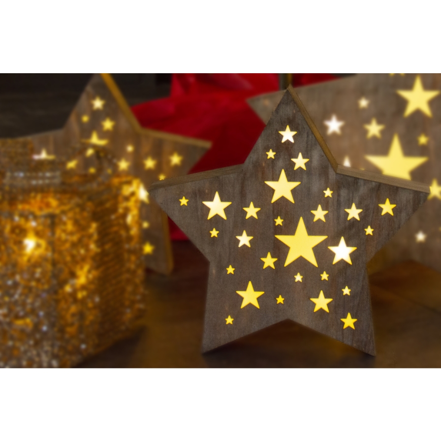 Decoração de Natal LED LED/2xAAA estrela