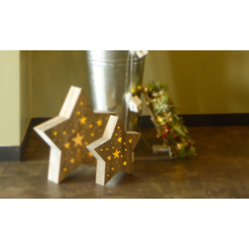 Decoração de Natal LED LED/2xAAA estrela