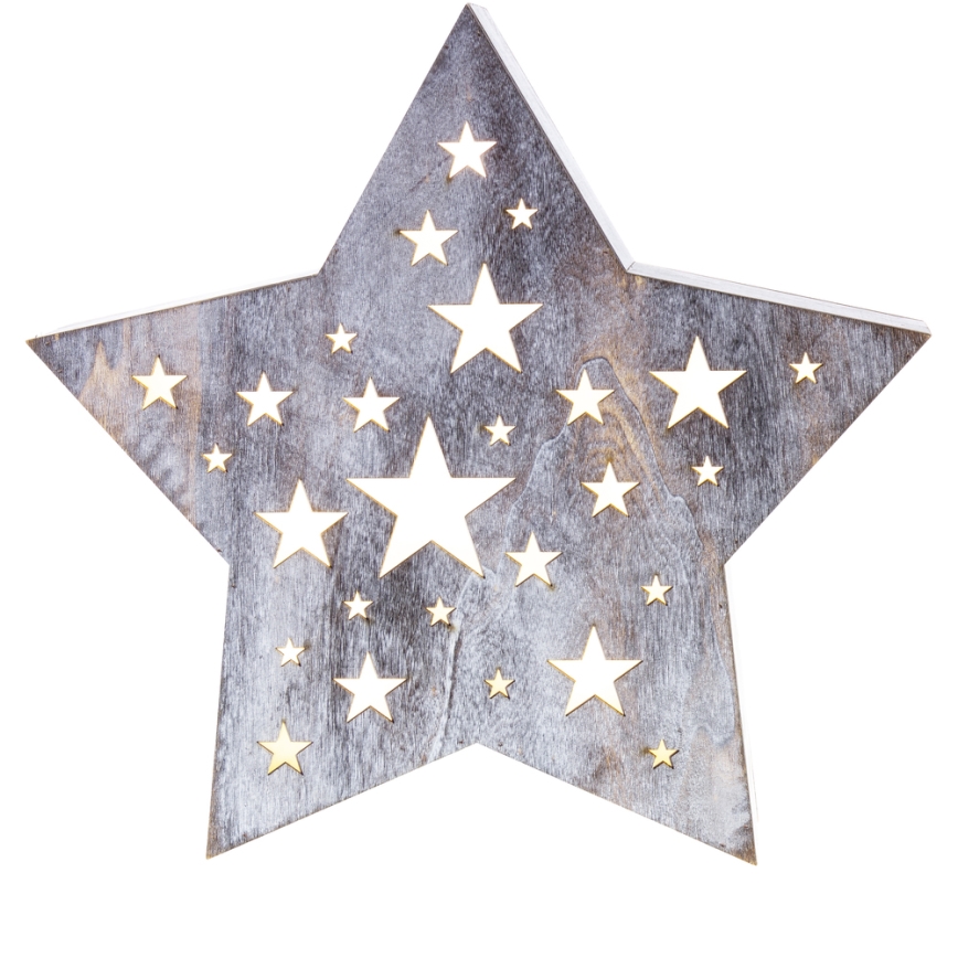 Decoração de Natal LED LED/2xAAA estrela