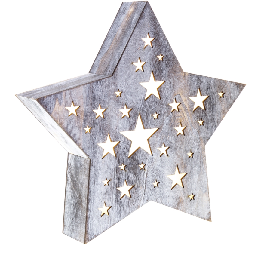 Decoração de Natal LED LED/2xAAA estrela