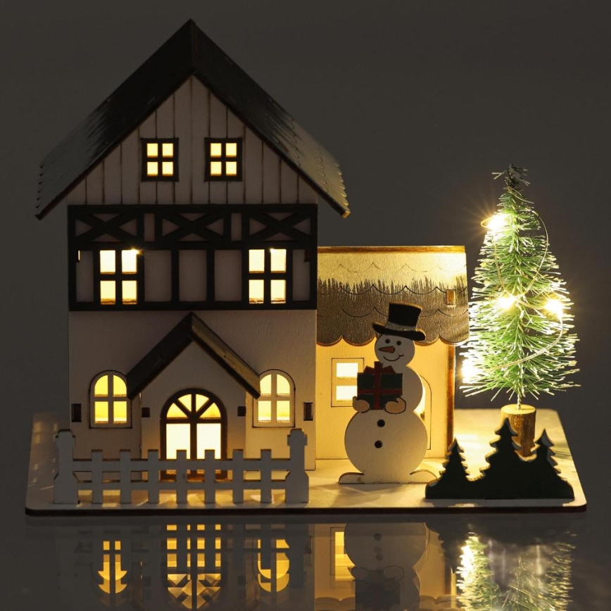 Decoração de Natal LED LED/2xLR44/branco quente casa