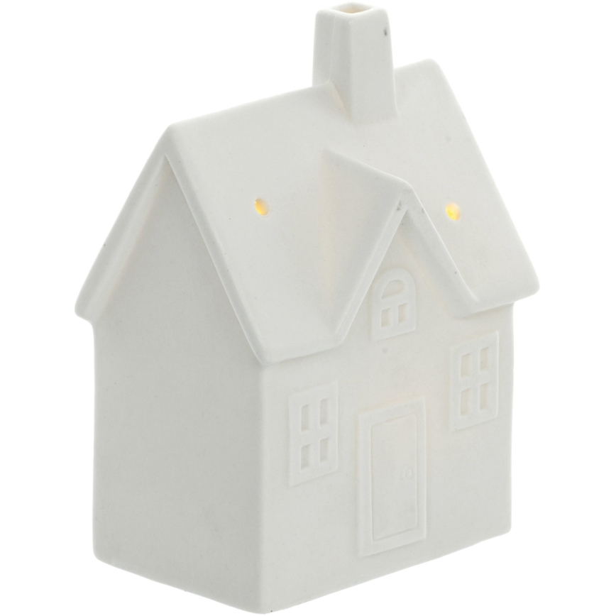 Decoração em porcelana LED/3xLR44/branco quente casa branco