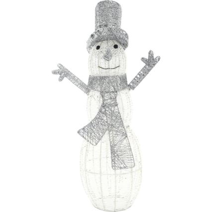 Decoração exterior de Natal LED LED/3,6W/230V/branco frio 75 cm IP44 boneco de neve