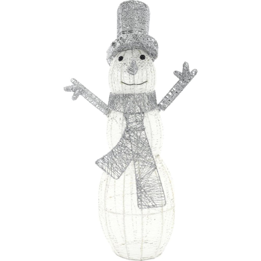 Decoração exterior de Natal LED LED/3,6W/230V/branco frio 75 cm IP44 boneco de neve