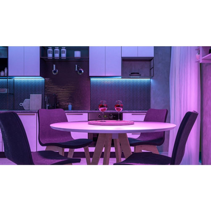 Fita LED RGBW com regulação inteligente 5m LED/230V Wi-Fi Tuya + comando