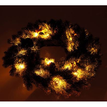 Grinalda de Natal LED/2xAA d. 40 cm