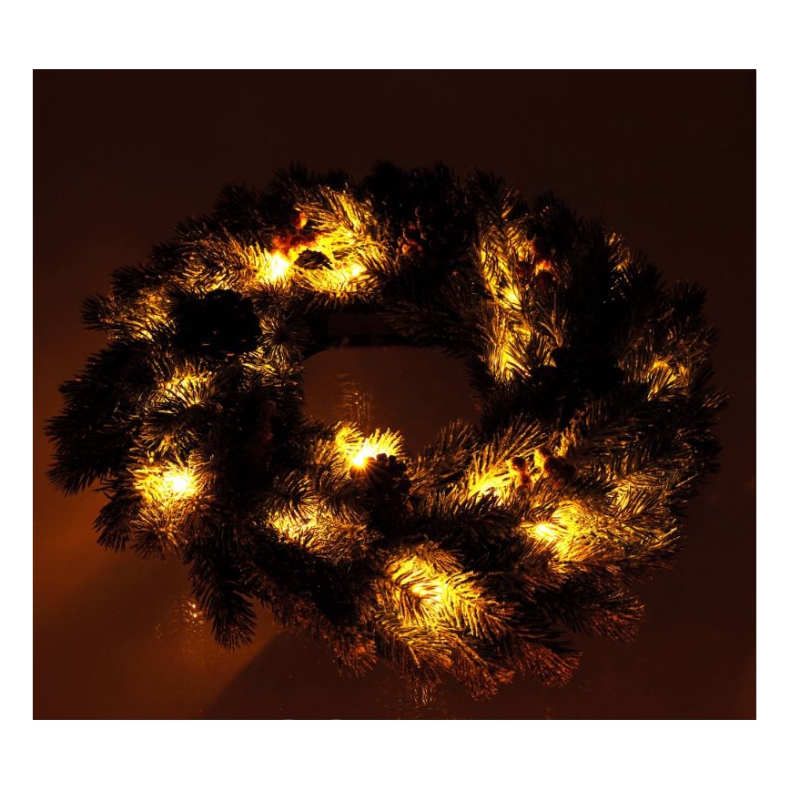 Grinalda de Natal LED/2xAA d. 40 cm