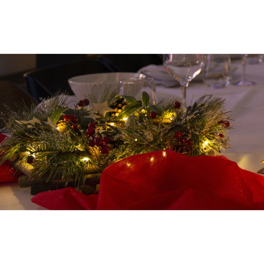Grinalda de Natal LED LED/3xAA d. 30 cm