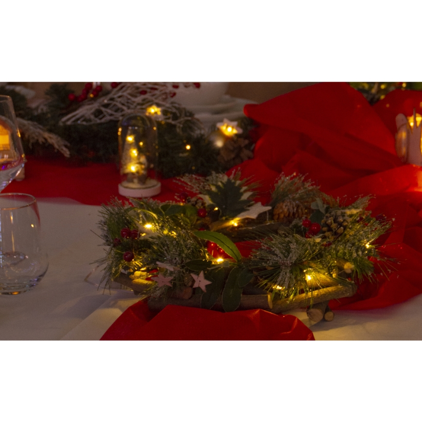 Grinalda de Natal LED LED/3xAA d. 30 cm