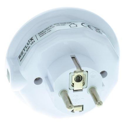 Iluminação de orientação LED com sensor de crepúsculo e tomada LED/0,6W/230V