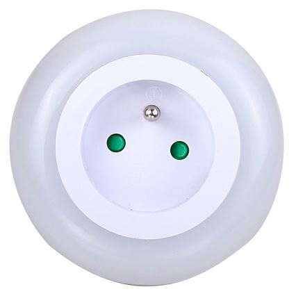 Iluminação de orientação LED com sensor de crepúsculo e tomada LED/0,6W/230V