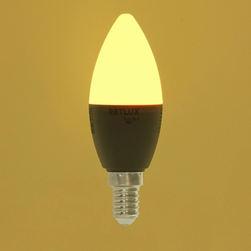 Lâmpada LED RGBW com regulação C37 E14/4,5W/230V 2700-6500K Wi-Fi Tuya