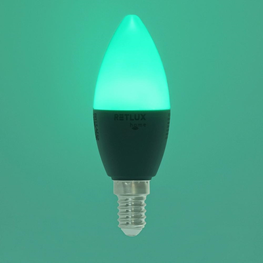 Lâmpada LED RGBW com regulação C37 E14/4,5W/230V 2700-6500K Wi-Fi Tuya