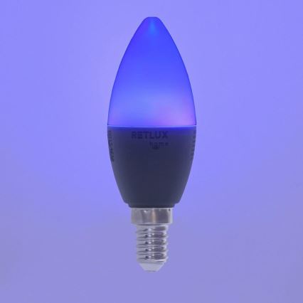 Lâmpada LED RGBW com regulação C37 E14/4,5W/230V 2700-6500K Wi-Fi Tuya