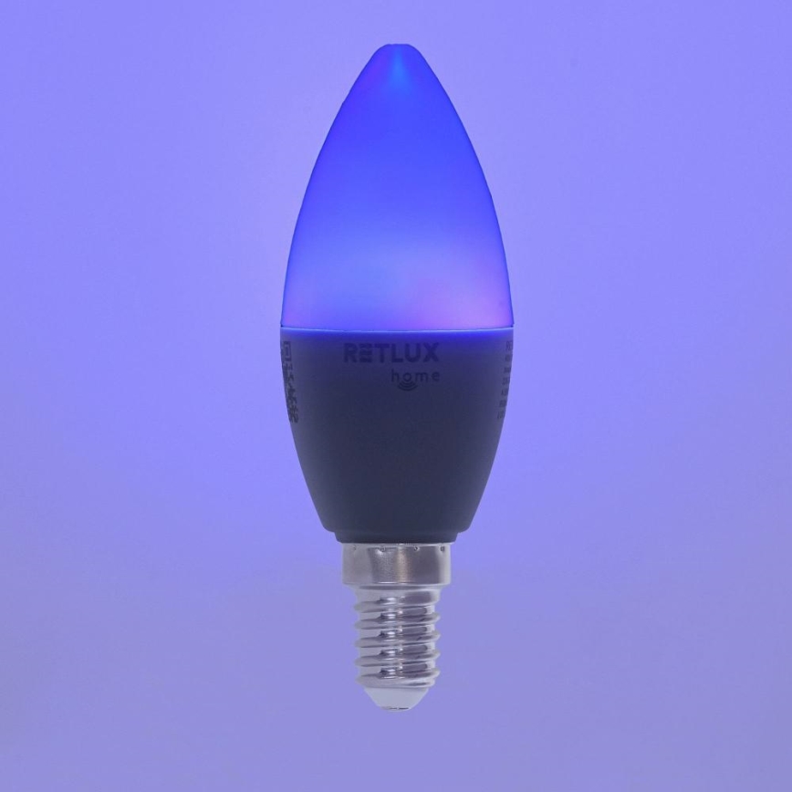 Lâmpada LED RGBW com regulação C37 E14/4,5W/230V 2700-6500K Wi-Fi Tuya
